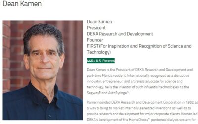 Congratulations Dean Kamen on Florida Inventors Hall of Fame Induction!